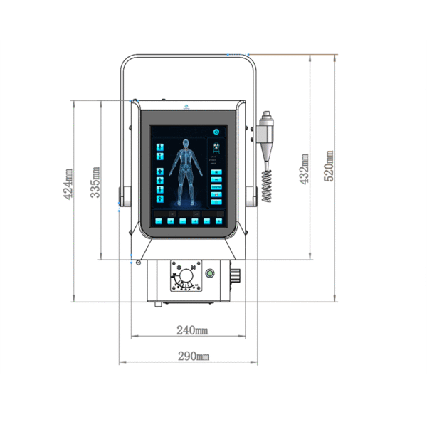 SR-P8 Portable Digital X-ray Machine Veterinary X-ray Machine Stand