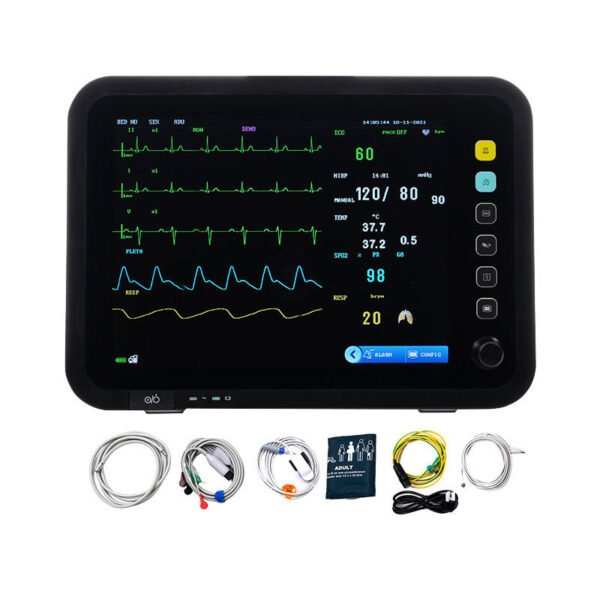 SR-8000C Medical Portable 12.1 Inch Multi-parameter 6 Parameters Patient Monitor
