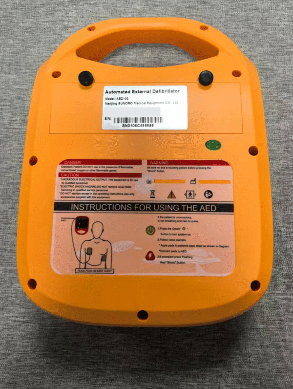 AED100 Portable Auto Biphasic Output External Cardiac Biphasic Defibrilators Medical AED Defibrillator Machine