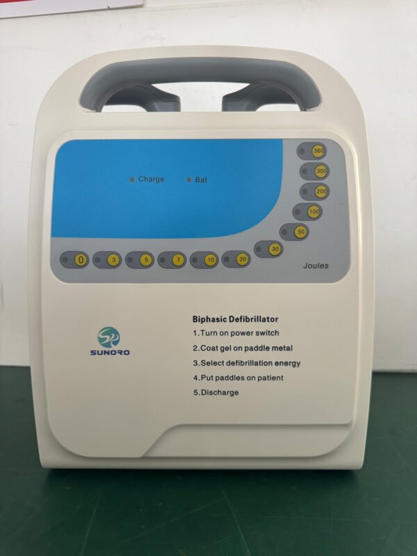 SR-8000A Hospital Emergency Defibrillator Analyzer Portable First Aid Biphasic Cardiac Defibrillator