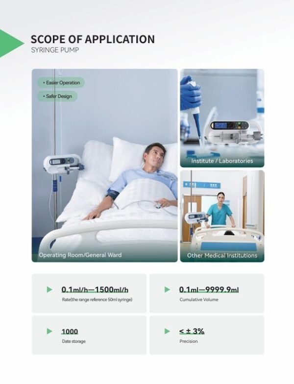 4 SR-VP1 Single Channel Medical Injection Pump Programmable Economical Infusion Nursing & Protective Instrument