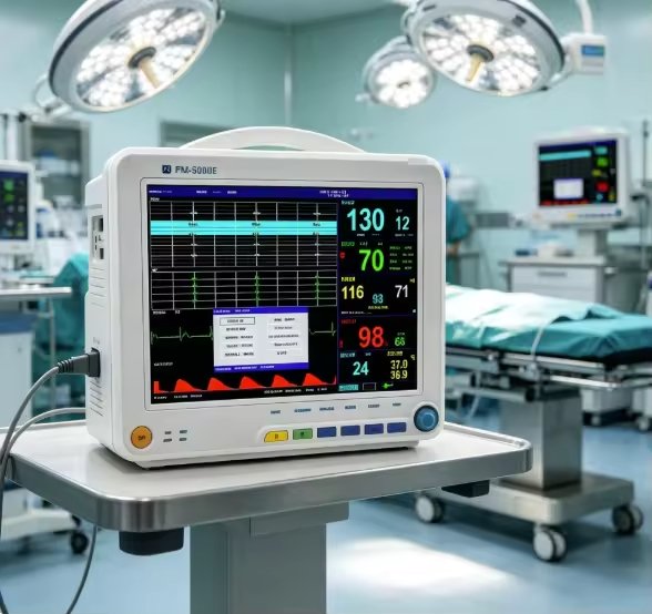 SR-9000E Maternal Fetal Monitor Portable Ultrasound Machine 9 Parameters Color Tft Display Maternal Fetal Monitoring