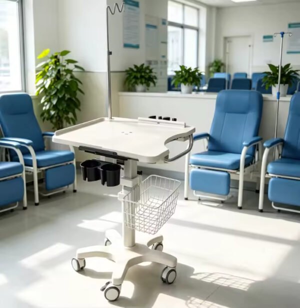 Main-01 SF14Medical Utility Instrument Cart | Portable Vital Signs Monitor Trolley Aluminum Alloy Basket Castors for Hospital Furniture