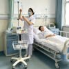Main-01 SF16 Hospital Furniture Medical Patient Monitor Trolley Use Monitoring Devices with Rolling Stand
