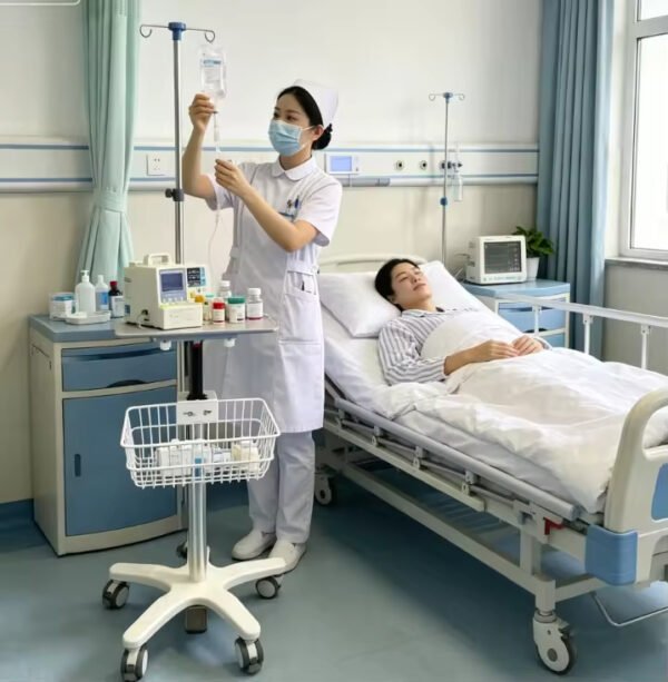 Main-01 SF16 Hospital Furniture Medical Patient Monitor Trolley Use Monitoring Devices with Rolling Stand