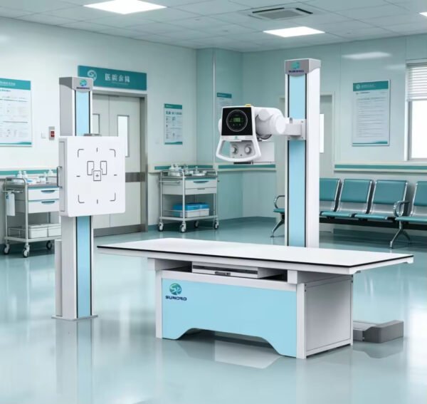 Main-01 SR50R-E Stationary X Ray Machine,50kW 380V,40-150kVp/10-630mA,Electric Lifting Bed X-ray Unit for Hospital Radiology Examination