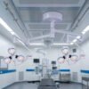 Main-01 YD02-LED3+3 Led Ceiling Mounted Surgery Light Medical Shadowless Hospital Lamp