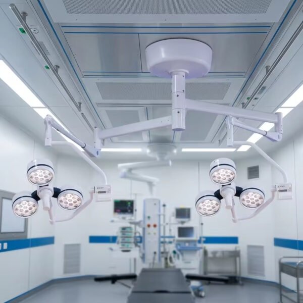 Main-01 YD02-LED3+3 Led Ceiling Mounted Surgery Light Medical Shadowless Hospital Lamp