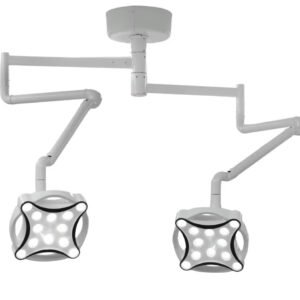Main-01 JD1700J Ceiling Double Head Led Examination Lamp Max 120000lux for Surgery Clinic and Dental Cosmetic Lamp