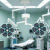 Main-01 SRC-H6+6 Ceiling Double Head LED Operating Lamp Adjustable Brightness Color Temp Hospital Shadowless Surgical Light