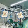 YDE700/700 Ceiling Dual Cross LED Surgical Lamp Electronic Focus Adjustable Color Temp Hospital Operating Light