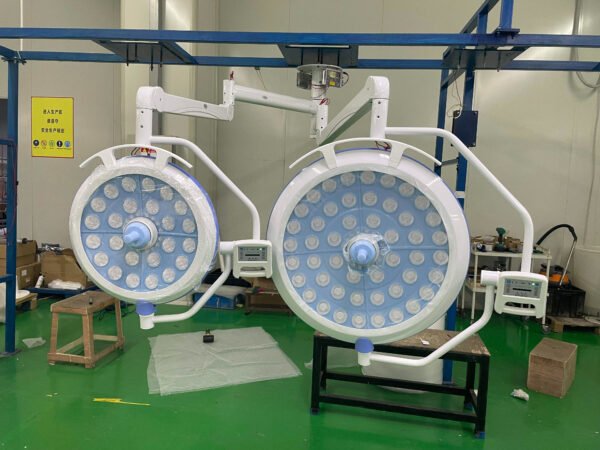 YDE700/500 Large Lens Model Ceiling Dual Head LED Surgical Lamp Adjustable Color Temp Hospital Operating Shadowless Light