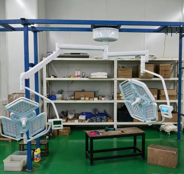 Main-01 YDE700-500 Diamond Shaped Lamp Ceiling Dual LED Surgical Lamp Adjustable Color Temp Hospital Operating Light