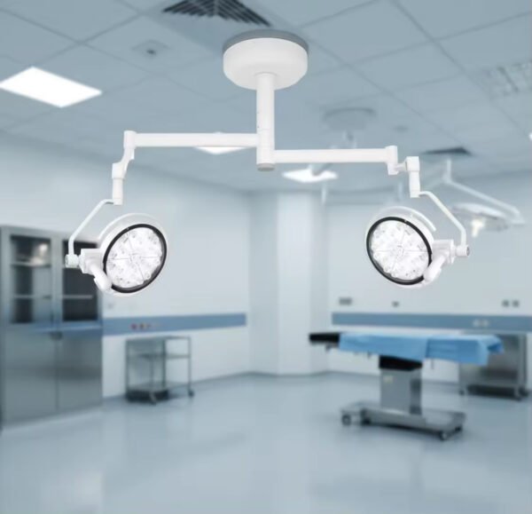 Main-01 SR-300+300D New Style Ceiling Type Double Dome Double Head Operating Lamp Theatre Light Surgical Lamp