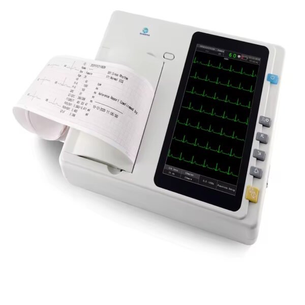 Main-02 SR-C601 High Accuracy Digital 6-Channel ECG Machine with Touch Screen Portable LCD Display for Hospitals and Clinics