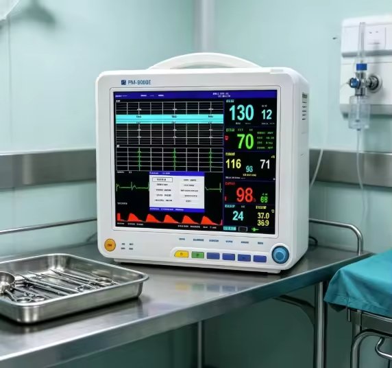 SR-9000E Maternal Fetal Monitor Portable Ultrasound Machine 9 Parameters Color Tft Display Maternal Fetal Monitoring