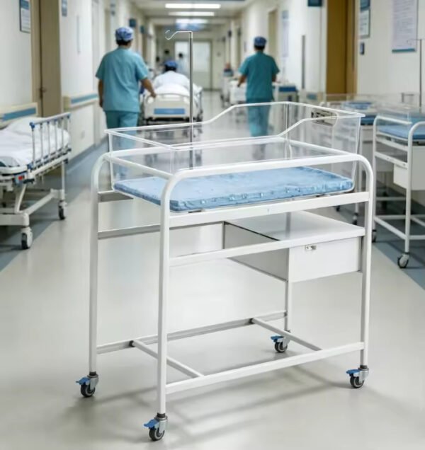 SC-C Medical Crib Portable Transparent Rooming-in Infant Bed Hospital Bassinet on Casters