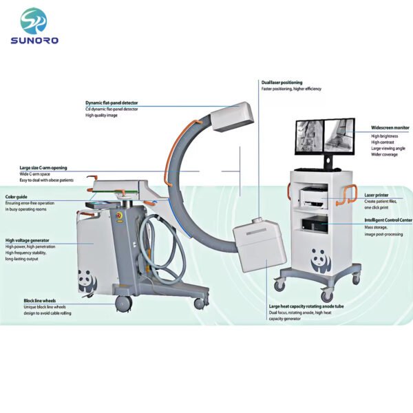 SR10A High Frequency Digital C-arm X Ray Mobile Digital C Arm X Ray Machine Equipment for Hospital Use
