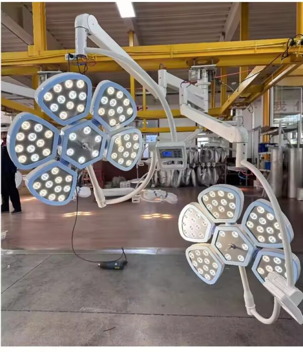 SRC-7/7LED  Electric 5+5 Petal LED Shadowless Lamp Operating Light Adjustable Bracket/Sterilizing Handle High CRI 90