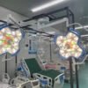 YDE700/700 Ceiling Dual Cross LED Surgical Lamp Electronic Focus Adjustable Color Temp Hospital Operating Light