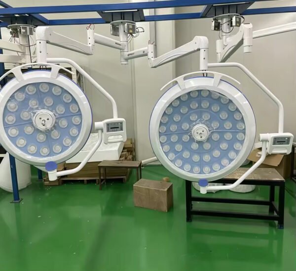 YDE700/500 Large Lens Model Ceiling Dual Head LED Surgical Lamp Adjustable Color Temp Hospital Operating Shadowless Light
