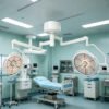 Main-02 SR-H8D Ceiling Mount 700+500mm Dual Head LED Surgical Light Adjustable CRI & Color Temperature Operating Lamp