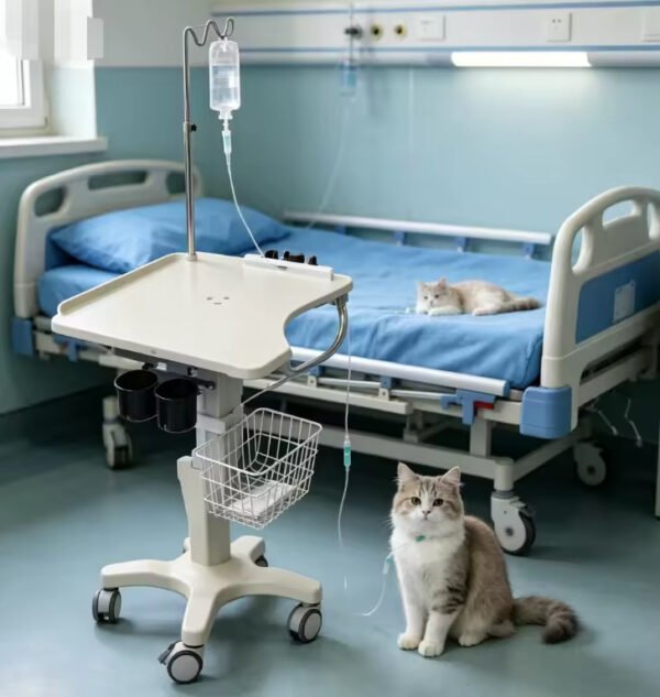 Main-03 SF14Medical Utility Instrument Cart | Portable Vital Signs Monitor Trolley Aluminum Alloy Basket Castors for Hospital Furniture