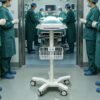 Main-03 SF15 ECG Machine and Ultrasound Machine Trolley with an Iron Basket Aluminum Alloy Trolley