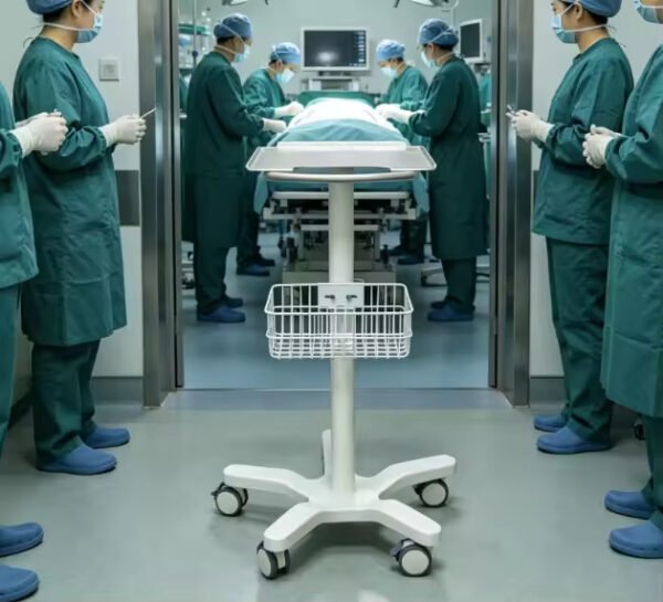 Main-03 SF15 ECG Machine and Ultrasound Machine Trolley with an Iron Basket Aluminum Alloy Trolley
