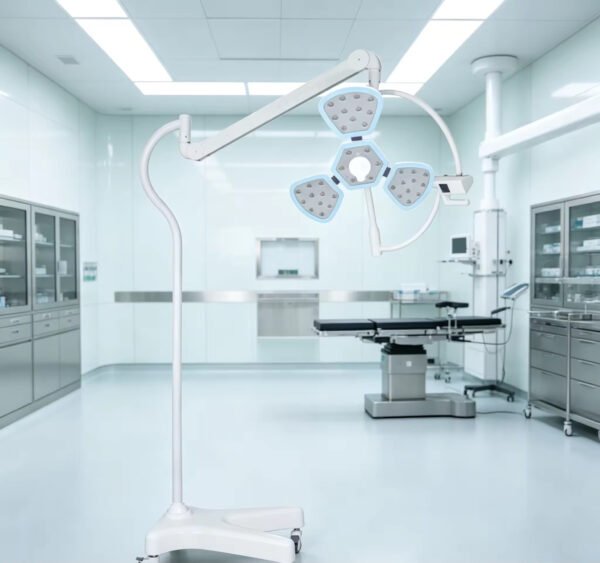 Main-03 SRM-3 Mobile Floor LED Surgical Lamp Osram Beads Adjustable Brightness Color Temp Medical Shadowless Exam Light