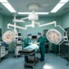 Main-03 SR-H8D Ceiling Mount 700+500mm Dual Head LED Surgical Light Adjustable CRI & Color Temperature Operating Lamp