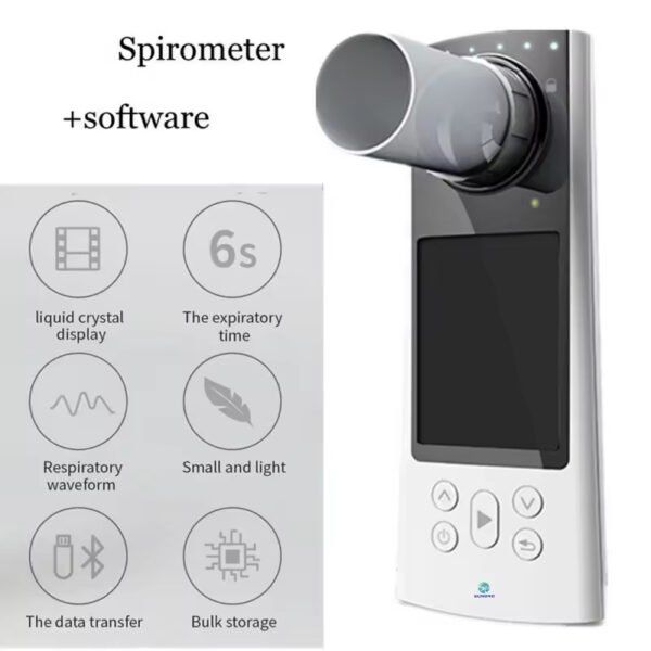 SP80B Color Display Spirometer USB OC Software Spirometry Machine Lung Volumetric Device FVC