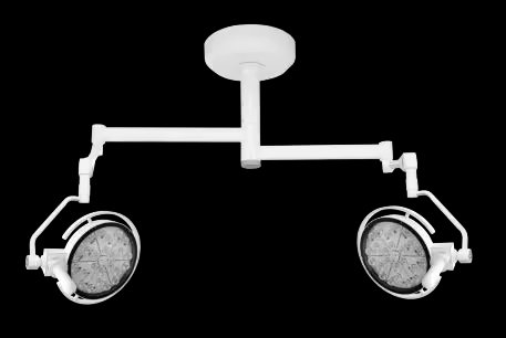 Main-04 SR-300+300D New Style Ceiling Type Double Dome Double Head Operating Lamp Theatre Light Surgical Lamp