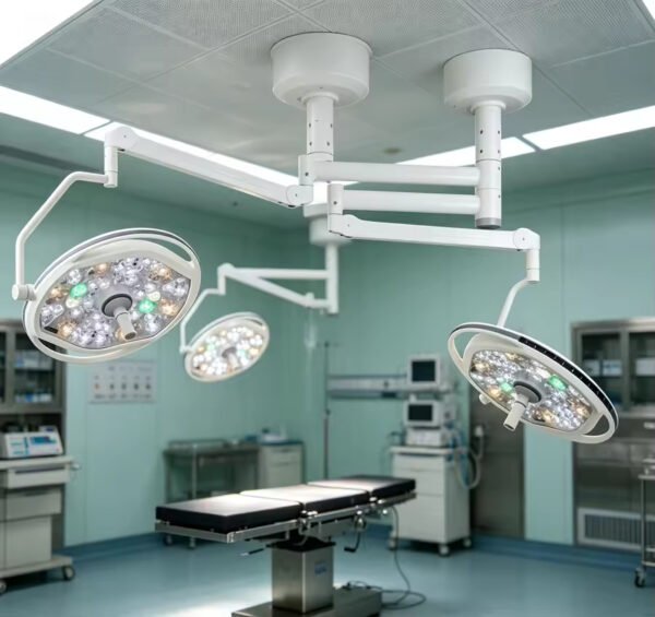 Main-04 SR-H7D Ceiling Dual 700mm Round LED Surgical Lamp Adjustable CRI & Color Temp Operating Light