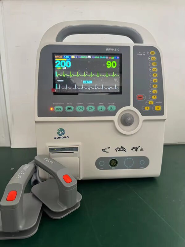 Main-05 SR-8000D Cardiac Defibrillator Monitor Portable Manual Defibrillator Machine Biphasic Defibrillator on Sell