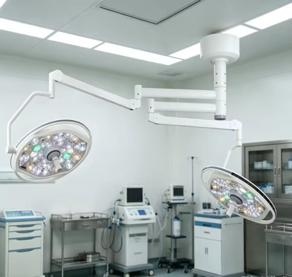 Main-05 SR-H7D Ceiling Dual 700mm Round LED Surgical Lamp Adjustable CRI & Color Temp Operating Light
