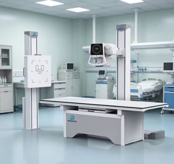 Main-06 SR50R-E Stationary X Ray Machine,50kW 380V,40-150kVp/10-630mA,Electric Lifting Bed X-ray Unit for Hospital Radiology Examination