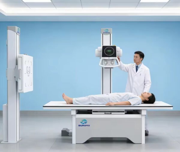 SR32R-E Electric Lifting Medical Radiography 32KW Stationary X Ray Machine With Flat Panel Detector