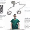 JD1700J Ceiling Double Head Led Examination Lamp Max 120000lux for Surgery Clinic and Dental Cosmetic Lamp