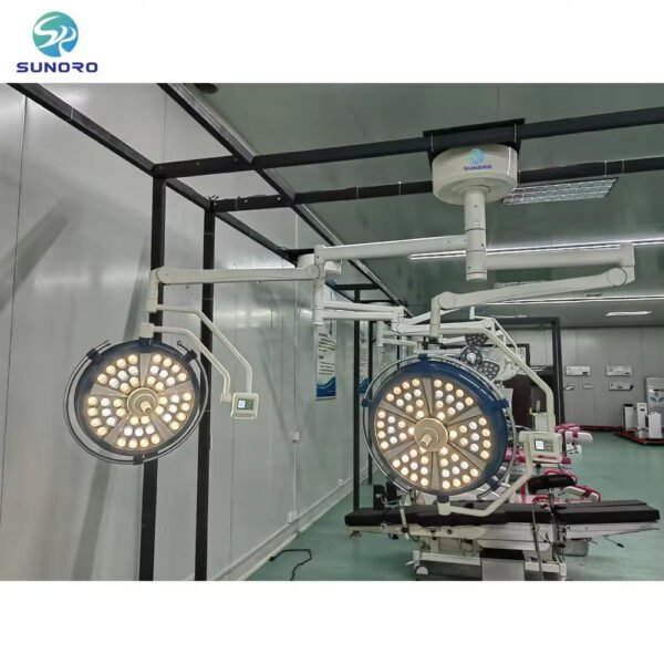 Main-06 YDE700/500 New Design Double Head Ceiling LED Shadowless Surgical Light Electric High CRI 90
