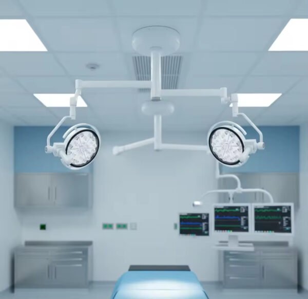 Main-06 SR-300+300D New Style Ceiling Type Double Dome Double Head Operating Lamp Theatre Light Surgical Lamp