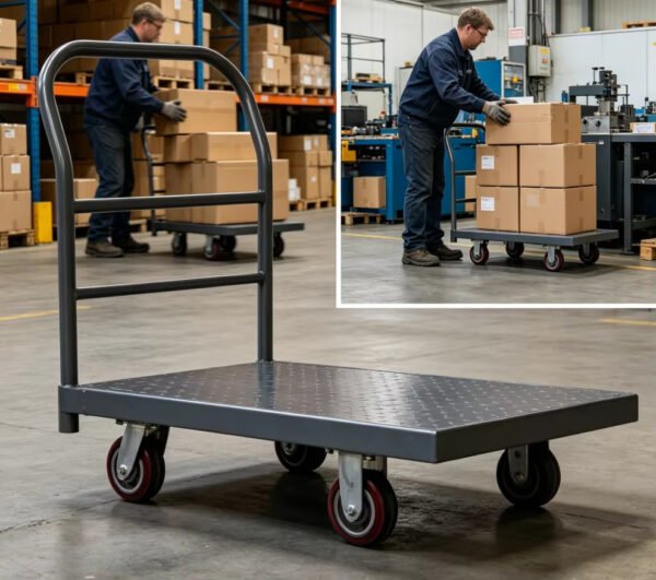 Main-01 SR-CC18 450KG Hand Platform Truck Heavy Duty Manual Platform Truck Trolley Mobile Trolley