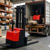 Main-02 SR-CC08 2t Full Electric Stacker Small Lithium Battery Powered Container Walkie Straddle Stacker Forklift