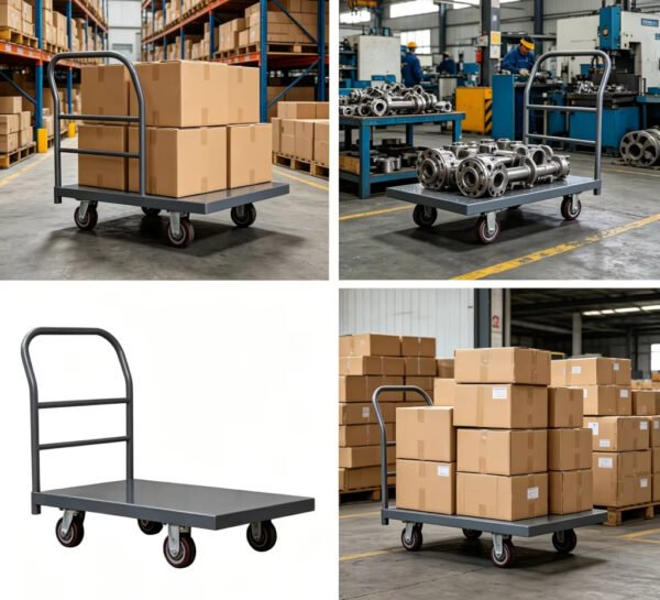 Main-02 SR-CC18 450KG Hand Platform Truck Heavy Duty Manual Platform Truck Trolley Mobile Trolley