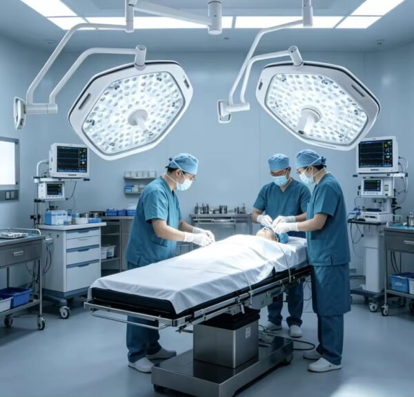 Main-02 OL968080 Surgical Light Ultra Bright 3000K LED Surgical Shadowless Light 160000 Lux 96 CRI Floor Stand CE Certified (复制)