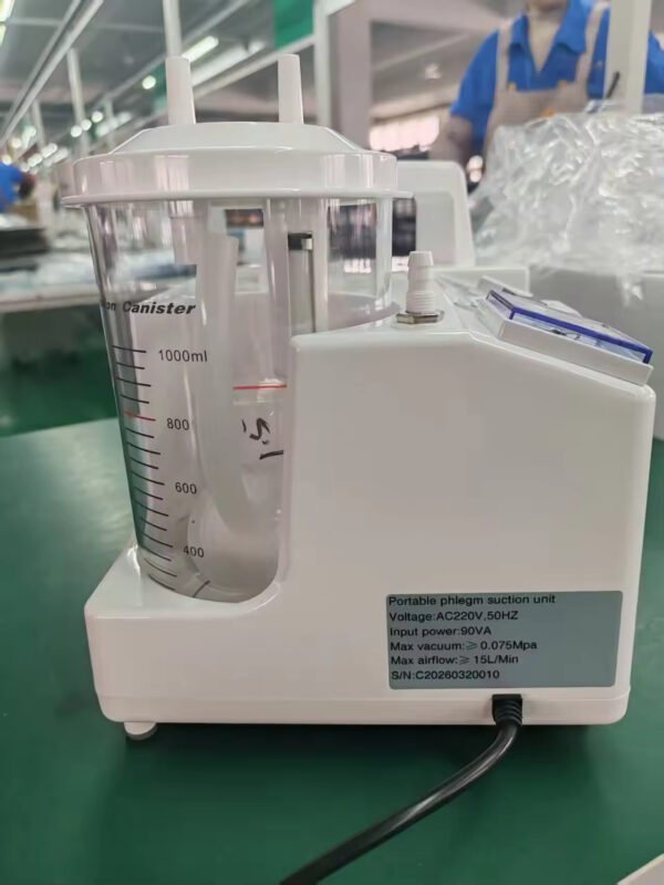 Main-03 SX-1A AC/DC Portable Vacuum Suction Machine Emergency Aid Service Battery for Phlegm Sputum Class II 15L/min