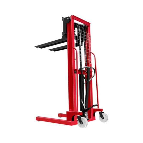 Main-03 SR-CC11 Hydraulic Manual Pallet Stacker Forklift Crane 1 Ton Hand Operated Forklifts Hand Pallet Stacker