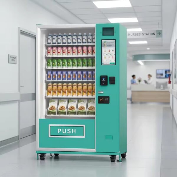 SM-ZL-N60-S15.6 15.6" Touchscreen 60 Slots Spiral Vending Machine with Refrigeration & QR Payment