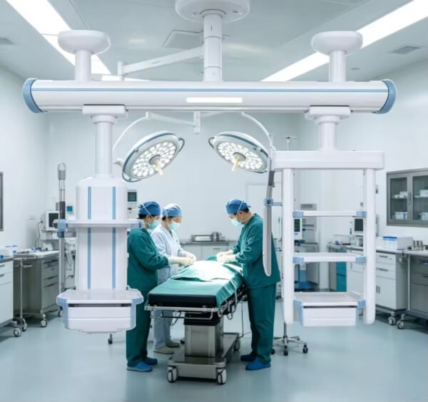 Main-03 MXDQ-1 Steel Manual Medical Lifting Tower CE Certified Comprehensive Ceiling Mounted Hospital ICU Surgical Equipment Pendant
