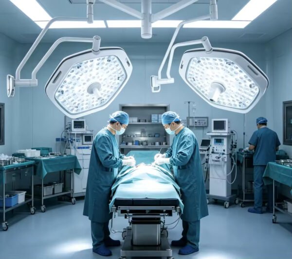 Main-03 OL968080 Surgical Light Ultra Bright 3000K LED Surgical Shadowless Light 160000 Lux 96 CRI Floor Stand CE Certified (复制)